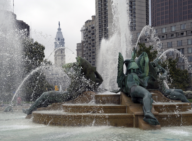 La fontana di Logan Square.